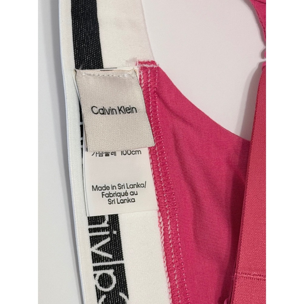 Calvin Klein Modern Cotton Pink Bralette Logo Band XL NWT - Picture 7 of 9